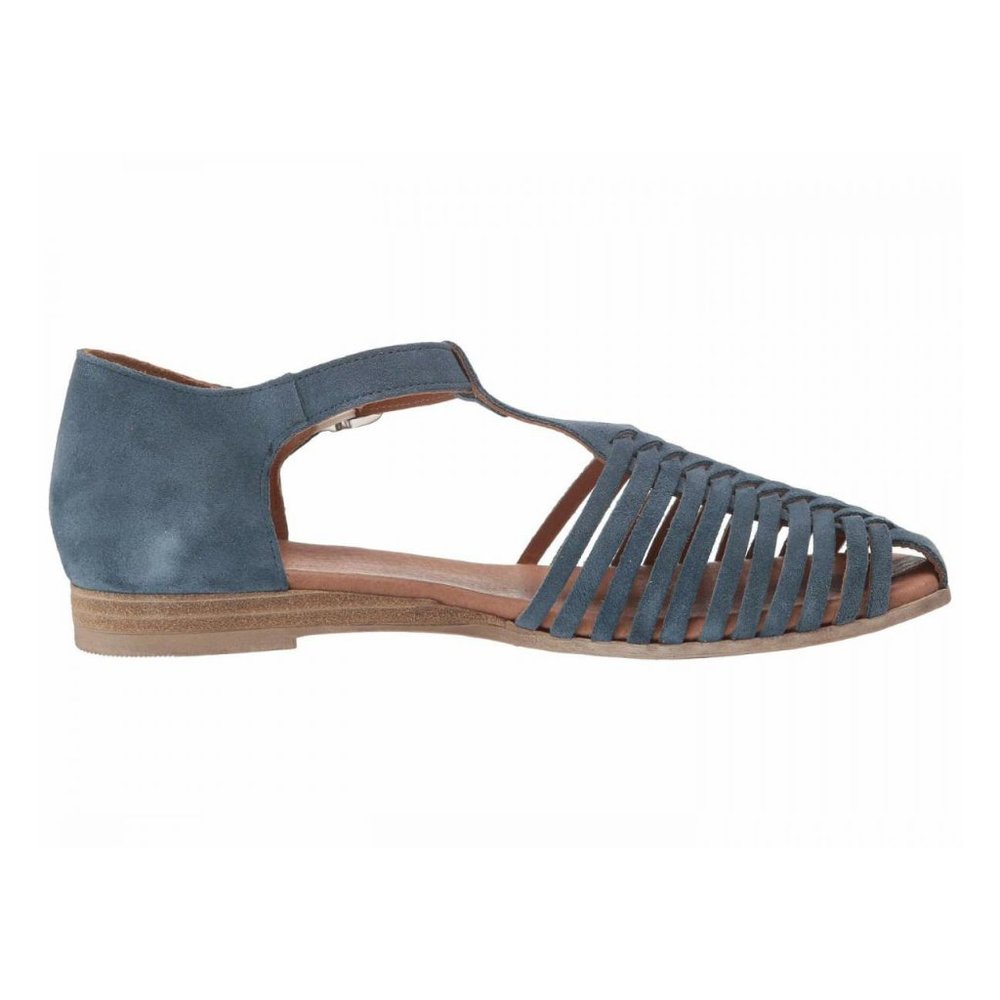 NEW Eric Michael Women Maggie Slate Blue Closed Toe Fisherman Dress Sandal - Picture 2 of 7